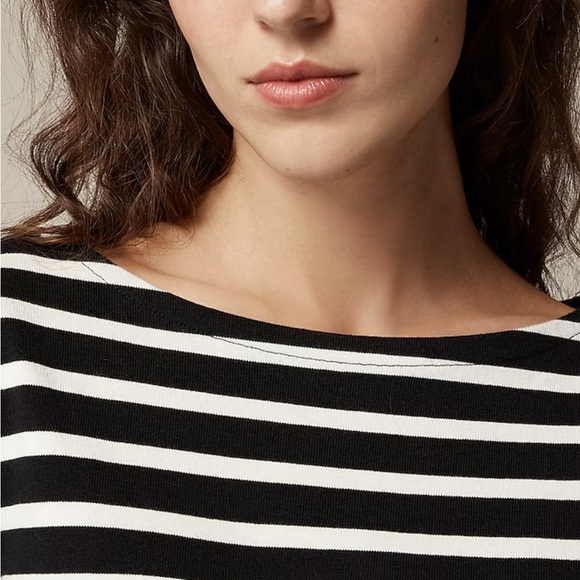 J. Crew Women’s Classic Mariner Cloth Boatneck T-shirt 3/4 Sleeve Stripe Sz S - Picture 3 of 15